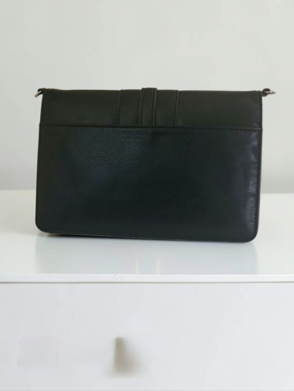 Vintage 90s Etienne Aigner Black Leather Crossbody Organizer Bag - Picture 2 of 4